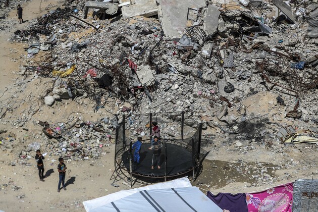 MIDEAST-GAZA-JABALIA REFUGEE CAMP-CHILDREN