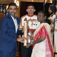 Ravichandran Ashwin conferred Padma Shri by President Droupadi Murmu