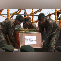 Mortal remains of Rifleman Sunil Kumar brought to his residence in Jammu