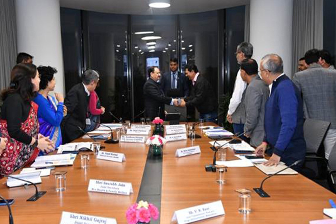 JP Nadda leads high-level review meeting with state health ministers of Rajasthan and Maharashtra