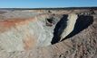 Looking south along Devon gold mine's Northern pit.