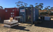 The Minalyzer set up in a sea container on the Nova mine site.