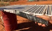 Inspecting core at Apollo Consolidated's Lake Rebecca project in Western Australia