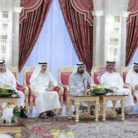 Mohammed bin Rashid receives Ruler of Umm Al Qaiwain, exchanging Ramadan greetings