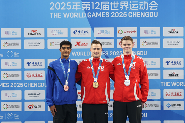(SP)CHINA-CHENGDU-THE WORLD GAMES 2025-FINSWIMMING-MEN'S SURFACE 100M (CN)