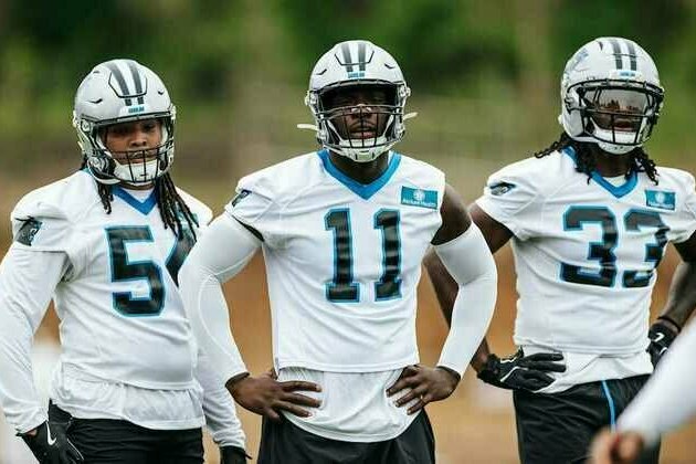 In a hotel meeting room, Panthers' rookie pass-rushers forge a future