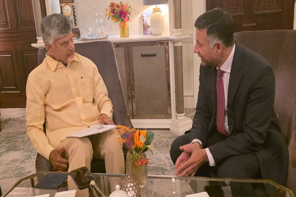 Andhra CM Naidu meets Indian envoy in London, discusses ways to boost trade ties