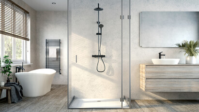 Aqualisa adds elegant matt black options to AQ™ mixer shower collection