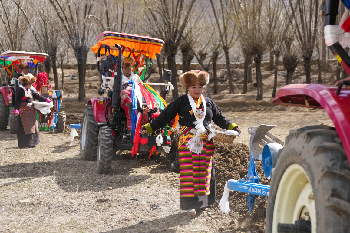 (InXizang) CHINA-XIZANG-SHANNAN-SPRING FARMING-CEREMONY (CN)