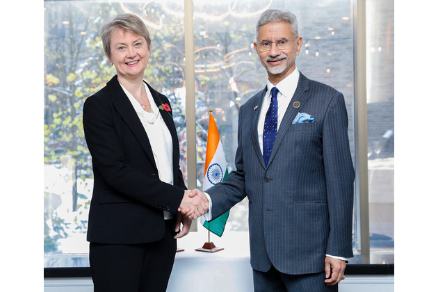 EAM Jaishankar meets UK Foreign Secretary Cooper on sidelines of G7 Foreign Ministers' Meeting