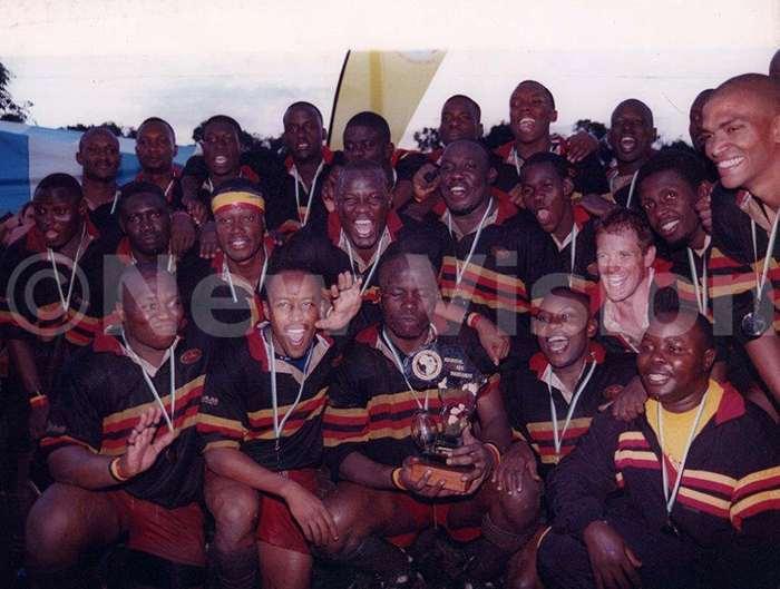 2002 the ganda ugby ranes celebrate winning the ix ations  ournament at ydondo ugby round 