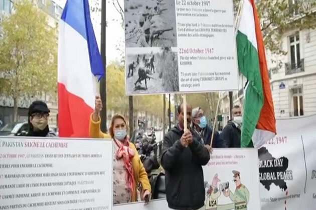 Indian diaspora associations protest in Paris against Pakistan's state-sponsored terrorism in J-K
