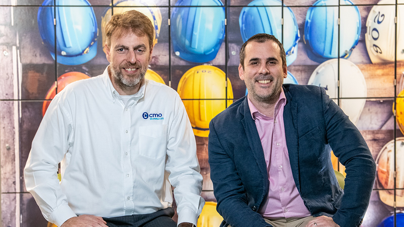 Andy Dunkley (left), CEO of CMOStores.com, with Marketing Director Ben Hodson