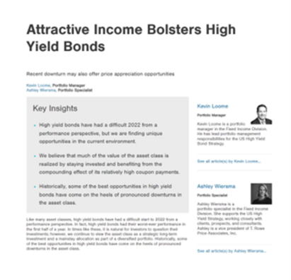 How is attractive income set to strengthen high yield bonds? 