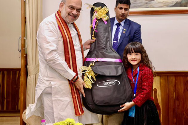 "Love for Bharat unites us all": Amit Shah gifts guitar to Mizoram's 7-year-old singing prodigy