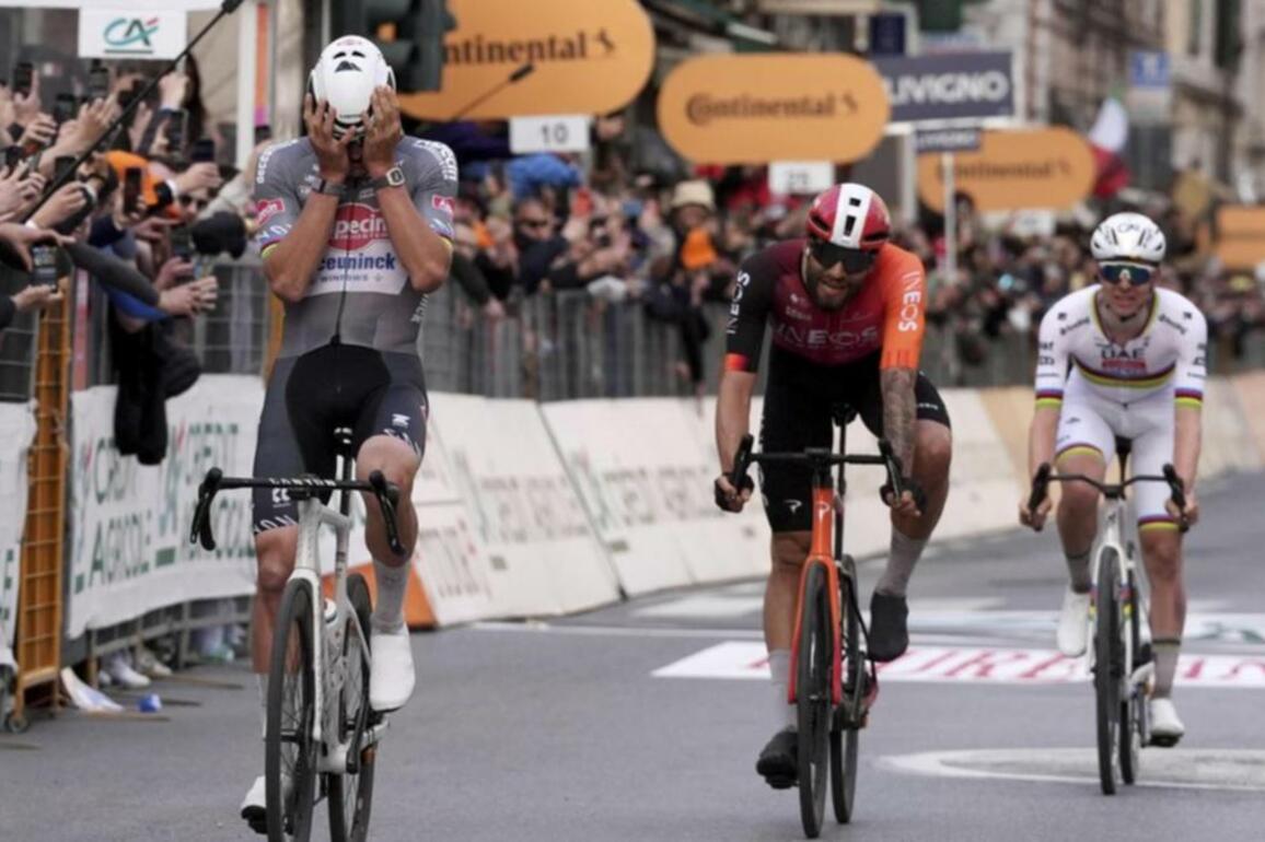Van der Poel pips Pogacar to take Milan-Sanremo title