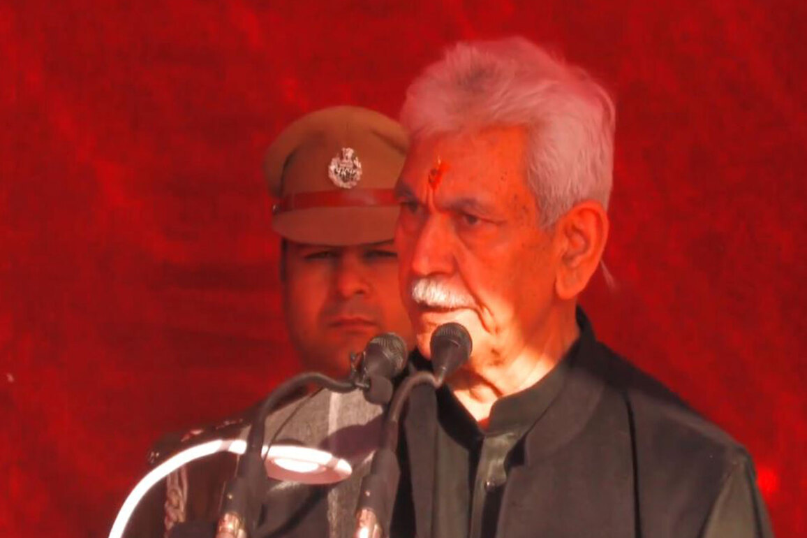 J-K LG Manoj Sinha lays foundation for 341 houses destroyed during natural calamities in Udhampur
