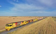 The first freight train plying the Mount Isa line after damage caused by flooding earlier this year was repaired.