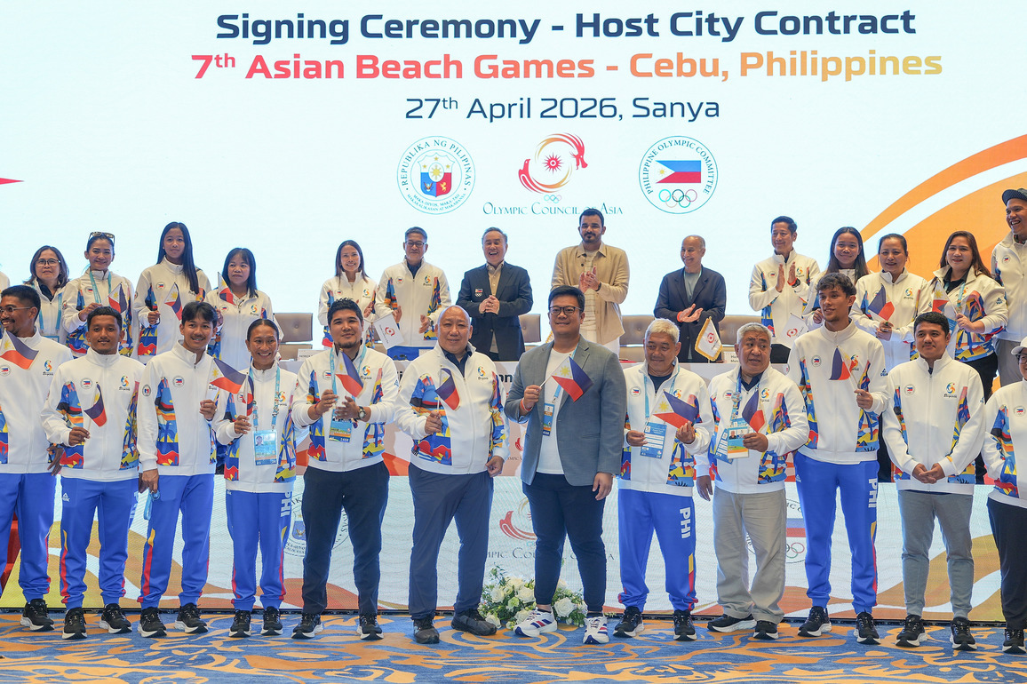 (SP)CHINA-SANYA-ASIAN-BEACH GAMES-HOST CITY CONTRACT-SIGNING CEREMONY (CN)