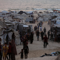 MIDEAST-GAZA CITY-DISPLACEMENT-TENTS