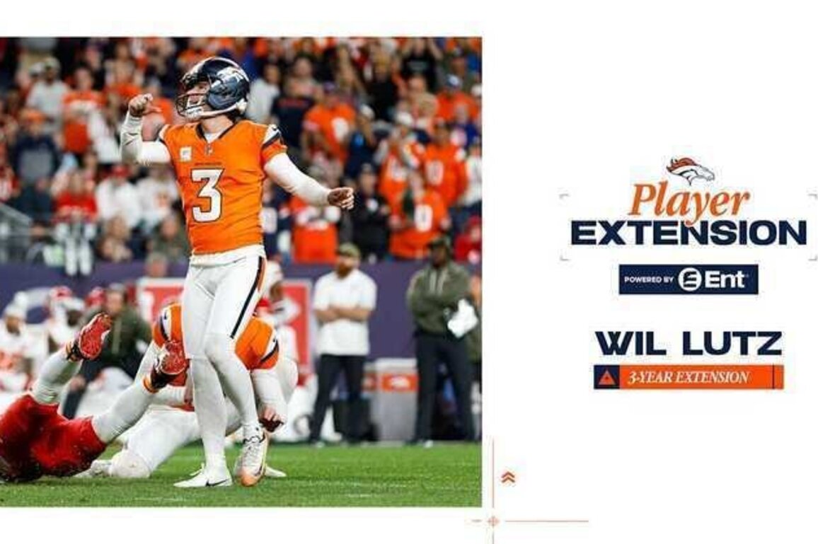 Broncos sign K Wil Lutz to 3-year contract extension