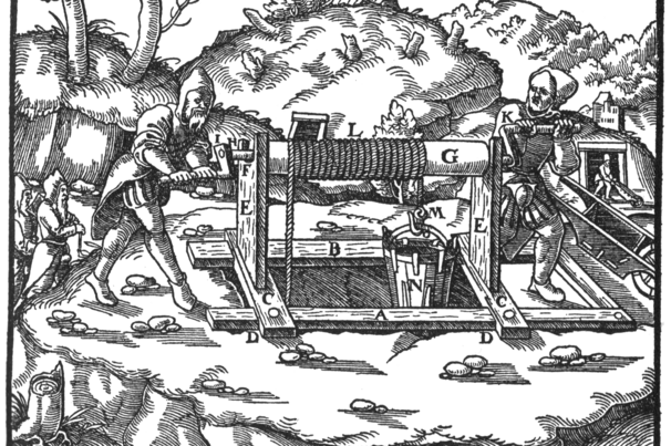 Miners depicted in Georg Agricola1556 book De re metallica