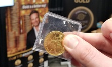  A gold maple leaf giveaway at the Vancouver Resource Investment Conference