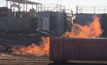 Flaring at Strike's most recent well South Erregulla-1