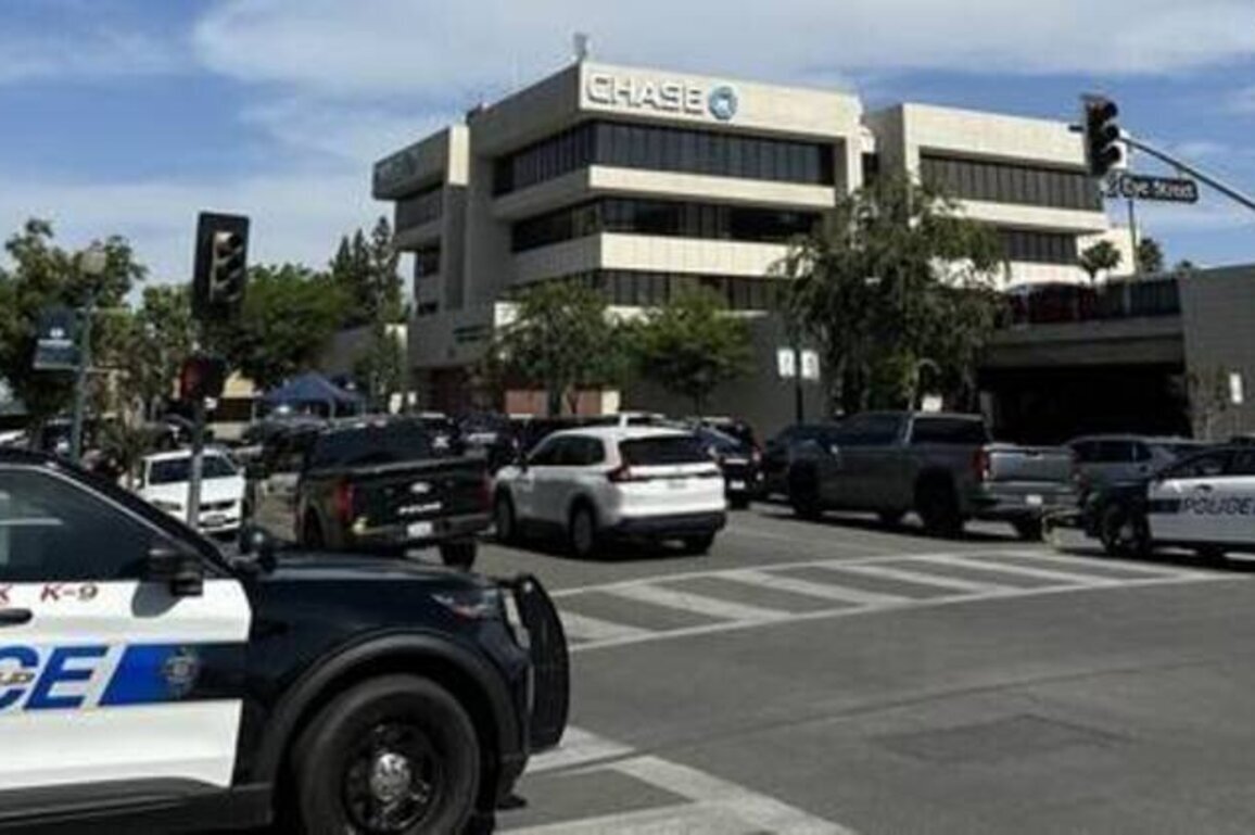 Man with 'bomb' takes hostages at California bank