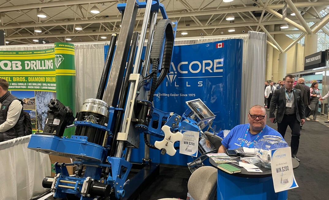 Graham Syme with a HC5000 drill at PDAC