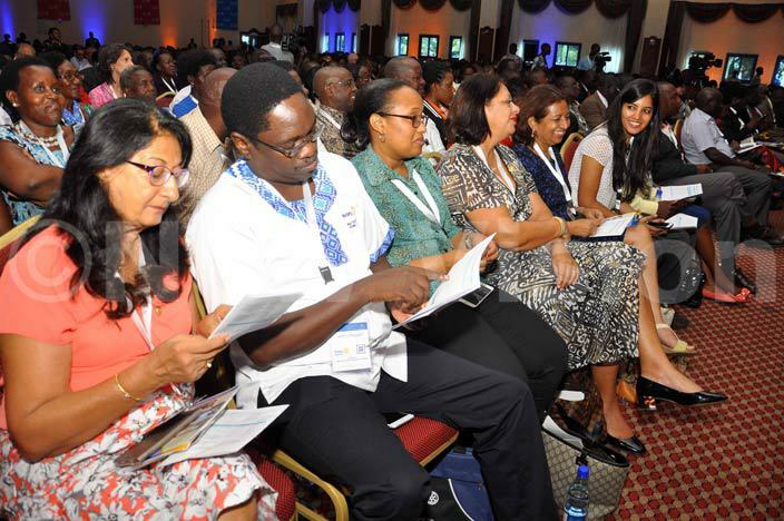   cross section of delegates  during rotary district conference and assembly at mperial resort each otel in ntebbe on hursday ay 5 2015 hoto by rancis morut