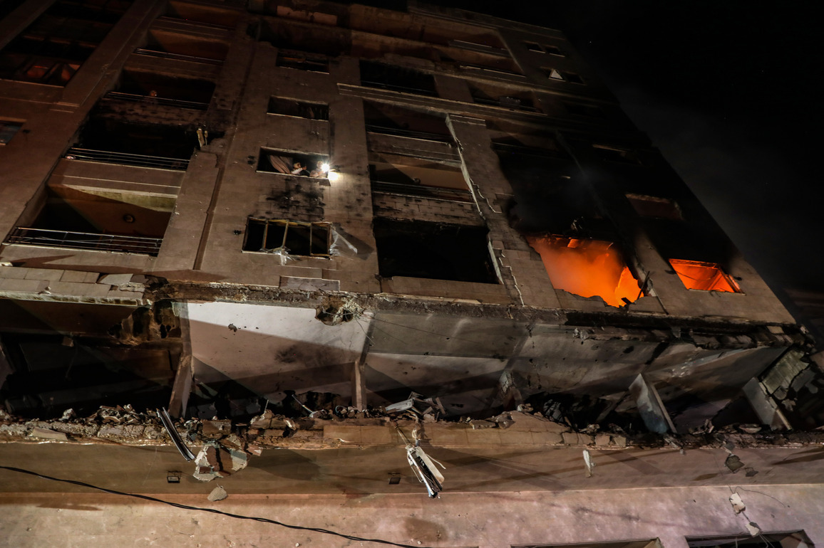 MIDEAST-GAZA CITY-ISRAELI STRIKES-DAMAGE