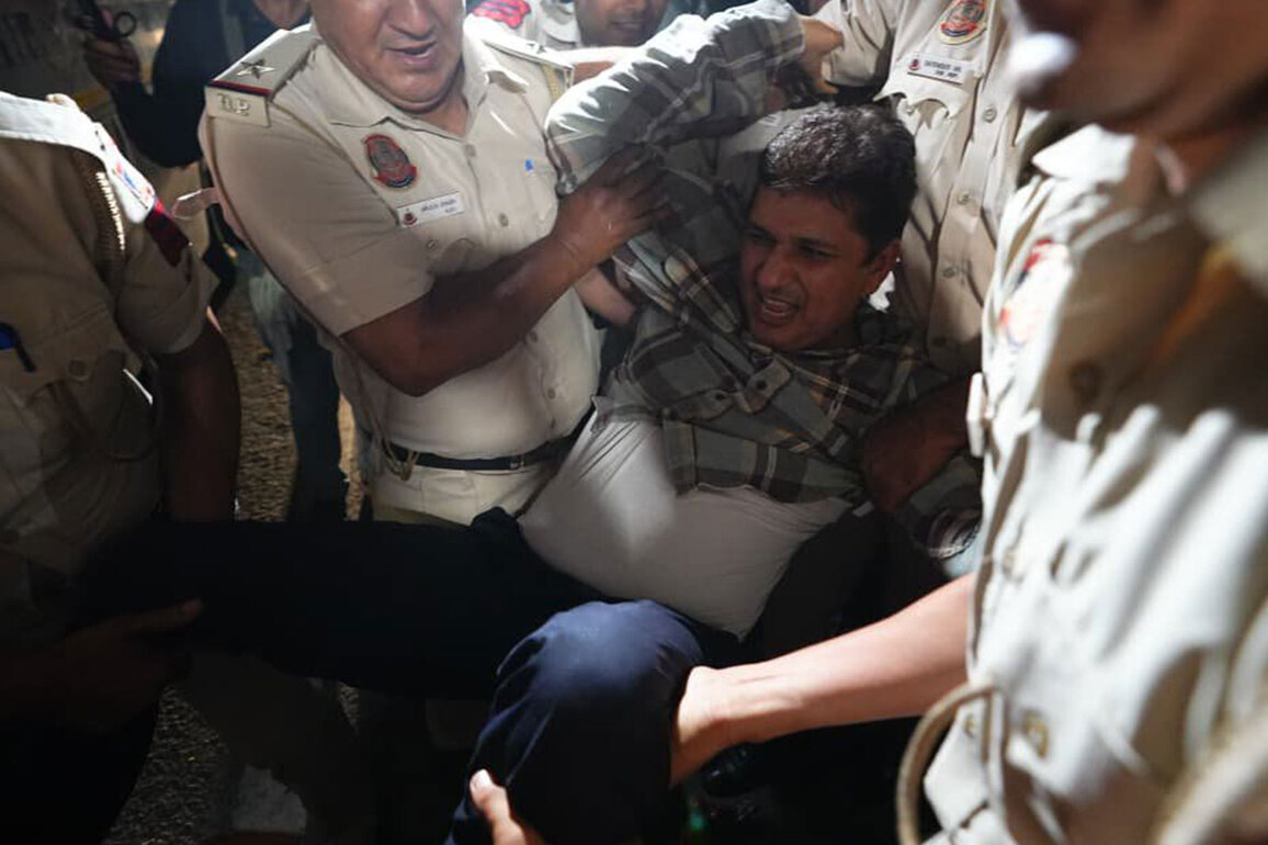 Delhi: AAP leaders detained during protest outside Raj Niwas over Janakpuri school rape case; Delhi Police to file appeal against bail of accused
