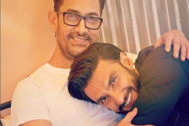 Ranveer Singh gives warm hug to Aamir Khan in latest pic
