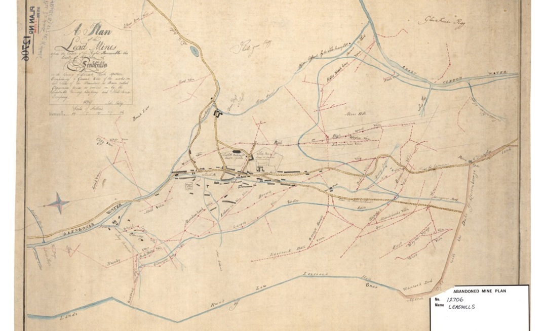 Abandoned mine plan showing Garscube Colliery pit number 6 for Garibaldi Clayband Ironstone Workings