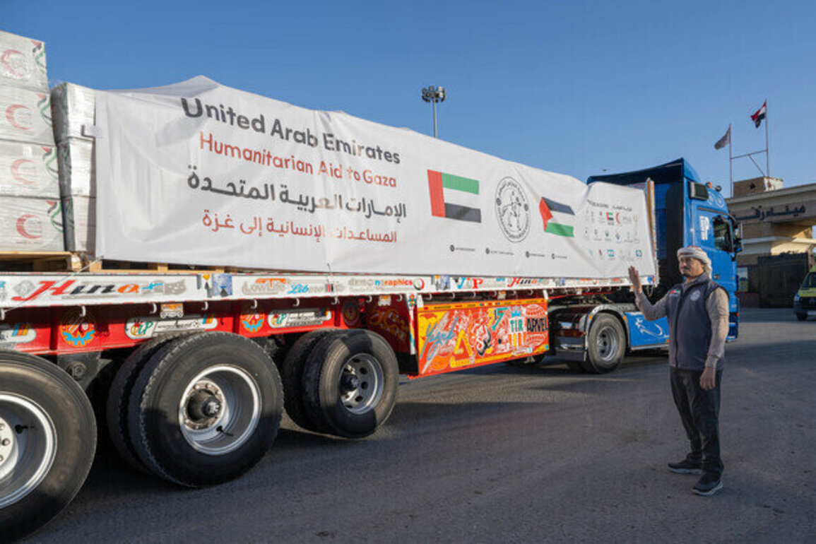 Humanitarian, medical aid convoys arrive in Gaza as part of 'Operation Chivalrous Knight 3'