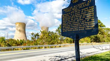 The Three Mile Island nuclear power station in Pennsylvania.