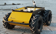 A Husky UGV with a web-cam, infra-red range finders and a LiDAR scanner