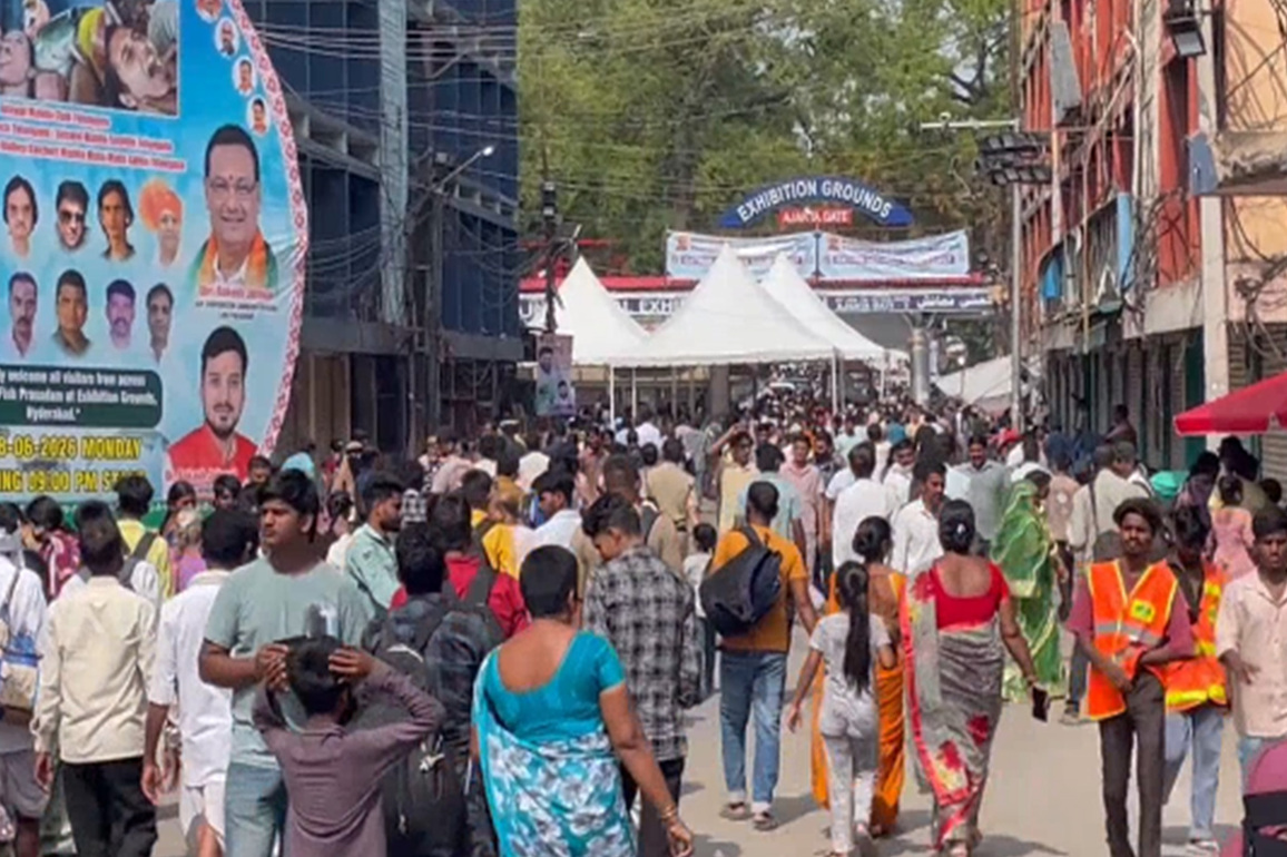 Thousands gather at Hyderabad's Nampally for annual 'fish prasadam' distribution
