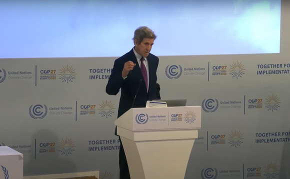 John Kerry made the announcement during an event at COP27 in Egypt earlier | Credit: UNFCCC