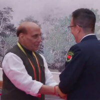 China: Rajnath Singh arrives for SCO Defence Ministers' Meeting in Qingdao