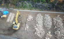  Stockpiled vein material collected from the Omui mine site at Irving Resources’ Omu gold-silver project in Japan