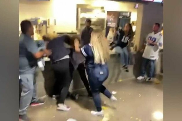 Eat this: Nachos fly as wild women&#039;s brawl erupts at NFL game