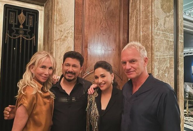 Madhuri Dixit enjoys 'amazing evening' with English musician Sting