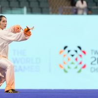 InPics: Lu Zhuoling wins China's first gold at Chengdu World Games in Wushu