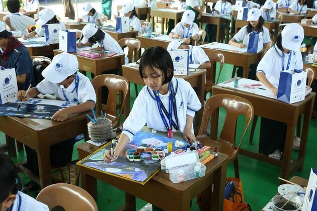 Myanmar's 1st space-themed art contest inspires students to explore science, technology