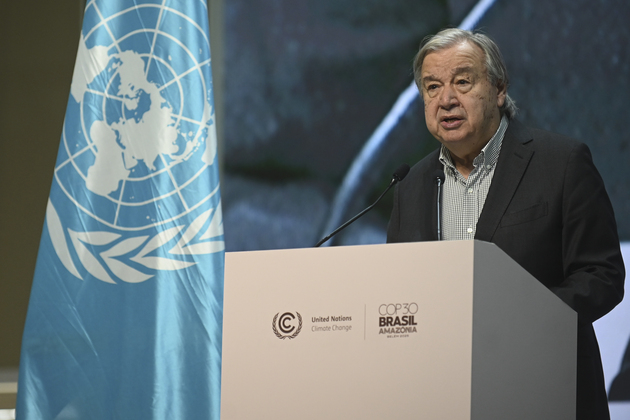 BRAZIL-BELEM-COP30-UN-GUTERRES-PRESS CONFERENCE