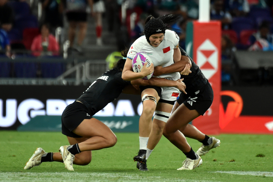(SP)CHINA-HONG KONG-RUGBY-WORLD SEVENS SERIES 2025-WOMEN-CHINA VS NEW ZEALAND (CN)