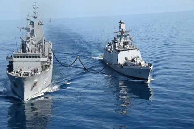 INS Satpura showcases her prowess during sea phase of multinational Exercise Kakadu