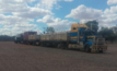  1 of 5 road trains transporting equipment to Elizabeth Hill